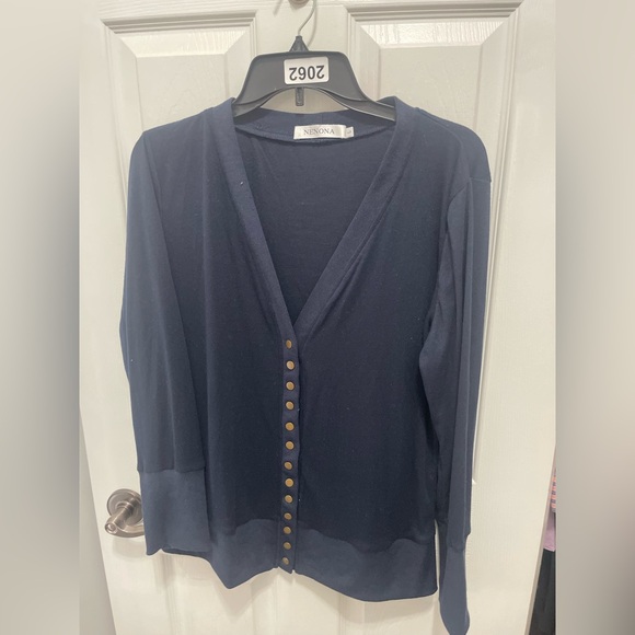 Navy Button-Down Women's Shirt - Picture 6 of 14